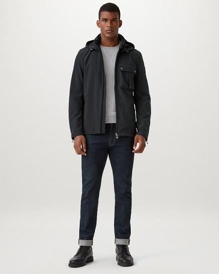 Veste Légère Belstaff Homme Wing Noir Soldes FN7654823